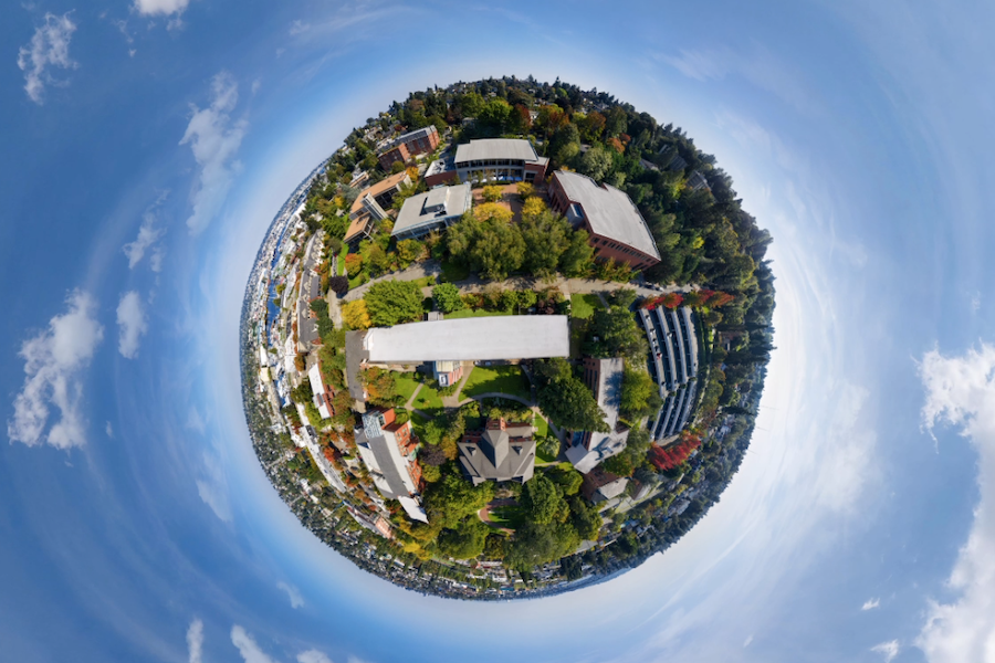 360 ariel view of SPU's campus